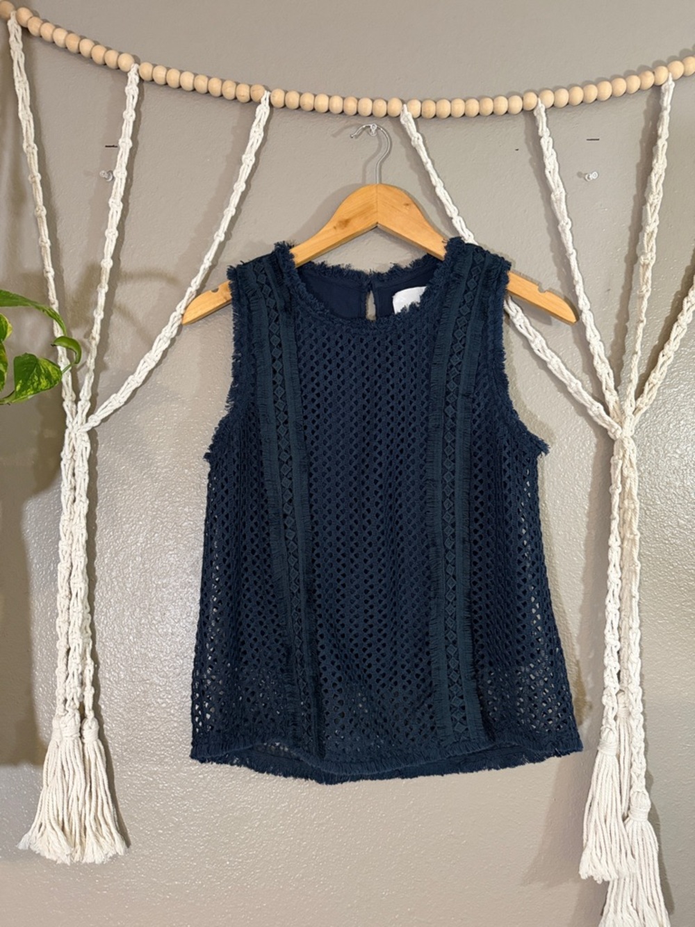 J.O.A. Sleeveless Navy Tank Top - Size Medium